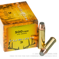 20 Rounds of .500 S&W Mag Ammo by Federal - 325gr Fusion