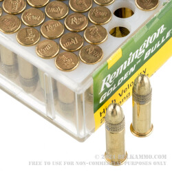 100 Rounds of .22 LR Ammo by Remington Golden Bullet - 40gr PRN