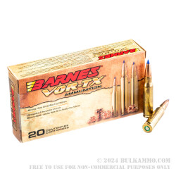 200 Rounds of .308 Win Ammo by Barnes VOR-TX - 150gr TTSX