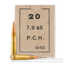 960 Rounds of 8mm Mauser Ammo by Greek Military Surplus - 198gr FMJ *Corrosive*
