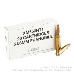 500  Rounds of 5.56x45 Ammo by Federal American Eagle - 50gr Frangible