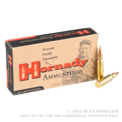 20 Rounds of 6.8 Remington SPC  Ammo by Hornady - 110 gr BTHP