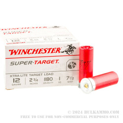25 Rounds of 12ga 2-3/4" Ammo by Winchester Super Target -  #7 1/2 shot