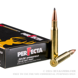 400 Rounds of 30-06 Springfield Ammo by Fiocchi PerFecta - 150gr SP