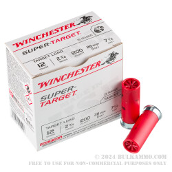 250 Rounds of 12ga Ammo by Winchester Super Target - 1 ounce #7 1/2 shot