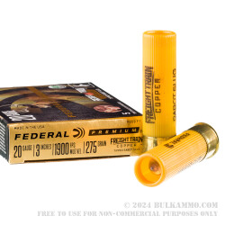 5 Rounds of 20ga Ammo by Federal Freight Train Copper - 275gr Sabot Slug