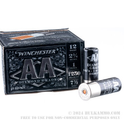 250 Rounds of 12ga Ammo by Winchester AA Diamond Grade - 1 ounce #7.5 shot