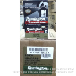 9mm 124 gr JHP Remington Ultimate Home Defense Ammunition For Sale!