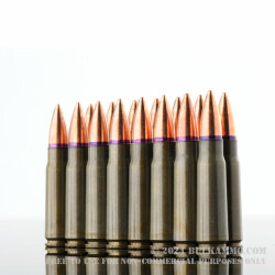 500  Rounds of 7.62x39mm Ammo by Golden Tiger - 124gr FMJBT