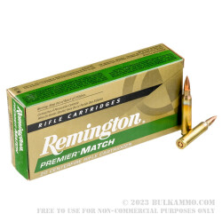 200 Rounds of .223 Ammo by Remington - 69gr Hollow Point Boat Tail