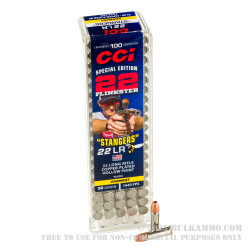 100 Rounds of .22 LR Ammo by CCI Stangers - 32gr CPHP