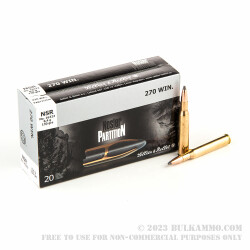 20 Rounds of .270 Win Ammo by Sellier & Bellot - 130gr Nosler Partition