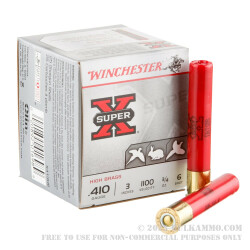 250 Rounds of .410 3" Ammo by Winchester -  #6 shot