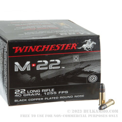 2000 Rounds of .22 LR Ammo by Winchester M22 - 40gr CPRN