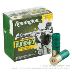 25 Rounds of 12ga Ammo by Remington -  00 Buck