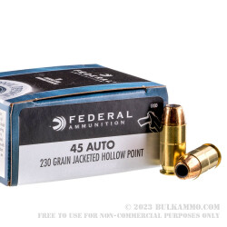 20 Rounds of .45 ACP Ammo by Federal Personal Defense - 230gr JHP