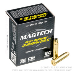 20 Rounds of .357 Mag Ammo by Magtech - 125gr JHP