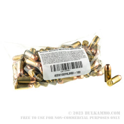 100 Rounds of .40 S&W Ammo by MBI - 180gr FMJ
