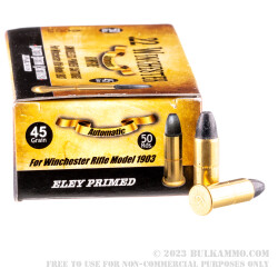50 Rounds of .22 Win Auto Ammo by Aguila - 45gr LRN (Winchester Model 1903 Rifle Only!)