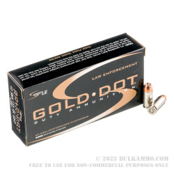 50 Rounds of .40 S&W Ammo by Speer Gold Dot LE - 155gr JHP