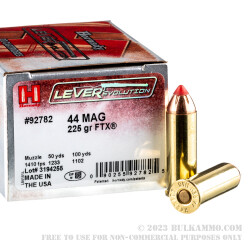 20 Rounds of .44 Mag Ammo by Hornady LEVERevolution - 225gr FTX