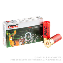 5 Rounds of 12ga Ammo by PMC -  00 Buck