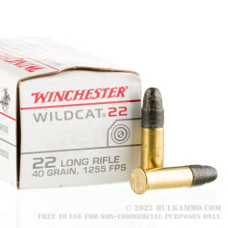 50 Rounds of .22 LR Ammo by Winchester Wildcat - 40gr LRN