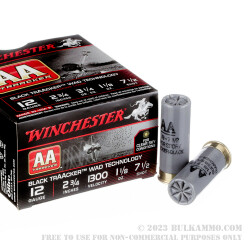 25 Rounds of 12ga Ammo by Winchester AA TrAAcker - 2-3/4" 1 1/8 ounce #7-1/2 shot