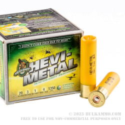 250 Rounds of 20ga Ammo by Hevi-Shot - 1 ounce #4 shot
