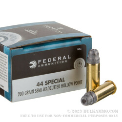 500 Rounds of .44 S&W Spl Ammo by Federal Champion - 200gr LSWCHP