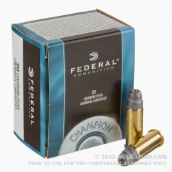 20 Rounds of .44 S&W Spl Ammo by Federal - 200gr LSWCHP