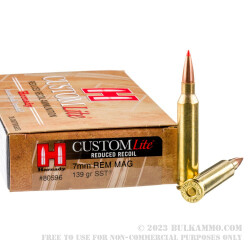 20 Rounds of 7mm Rem Mag Ammo by Hornady - 139gr SST