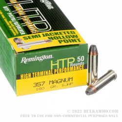 50 Rounds of .357 Mag Ammo by Remington - 180gr JHP