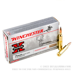 20 Rounds of 7mm Rem Mag Ammo by Winchester - 175gr PP