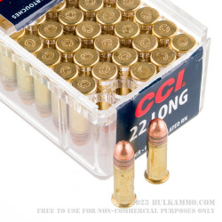 100 Rounds of .22 Long Ammo by CCI - 29gr CPRN
