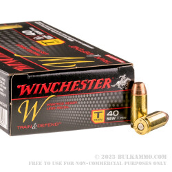 .40 S&W - 180gr Train & Defend FMJ - Winchester - 50 Rounds