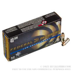 50 Rounds of .40 S&W Ammo by Federal - 165gr JHP HST