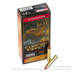 20 Rounds of .350 Legend Ammo by Winchester Copper Impact - 150gr Copper Extreme Point