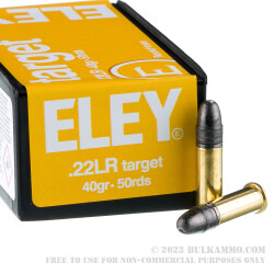 500  Rounds of .22 LR Ammo by Eley Target - 40gr LRN
