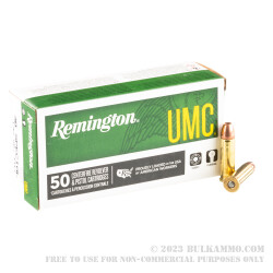 50 Rounds of .38 Spl Ammo by Remington - 130gr MC