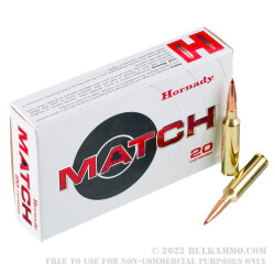 20 Rounds of 7mm PRC Ammo by Hornady Match - 180gr ELD Match