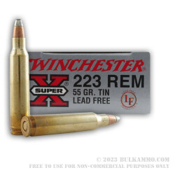 20 Rounds of Lead-Free .223 Ammo by Winchester - 55gr FSP