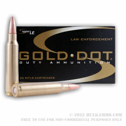 20 Rounds of .223 Ammo by Speer Gold Dot - 64gr SP