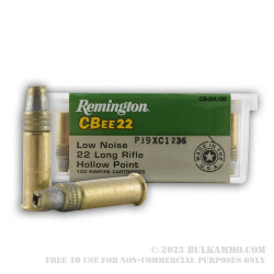 100 Rounds of .22 LR Ammo by Remington CBee - 33gr HP