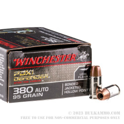 20 Rounds of .380 ACP Ammo by Winchester PDX1 - 95gr JHP
