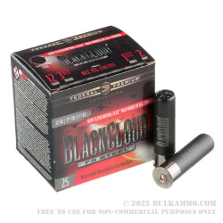 25 Rounds of 12ga Ammo by Federal Black Cloud - 1 1/2 ounce #2 Shot
