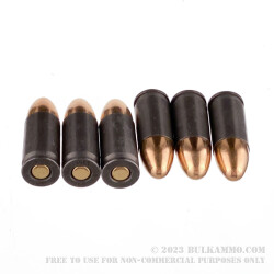 9mm Rounds of 9mm Ammo in Spam Can by Wolf - 115gr FMJ