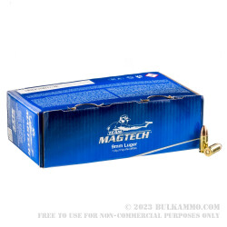 250 Rounds of 9mm Ammo by Magtech - 115gr FMJ