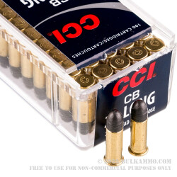 100 Rounds of .22 Long Ammo by CCI - 29gr LRN
