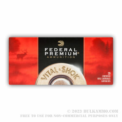 20 Rounds of .300 H&H Mag Ammo by Federal - 180gr Nosler Partition